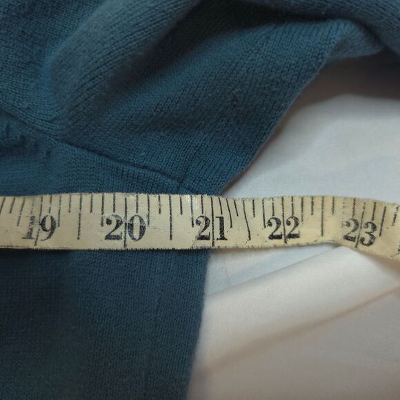 J Jill Womens Medium Blue Stretch 3/4 Sleeve Cardigan Sweater - Picture 4 of 6